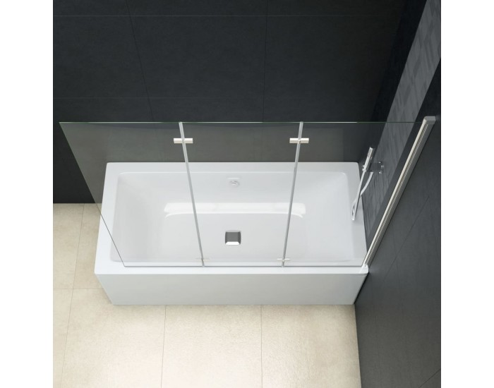 Sonata Сгъваем душ параван, 3 панела, ESG стъкло, 130x138 см -