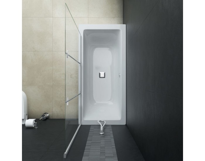 Sonata Сгъваем душ параван, 3 панела, ESG стъкло, 130x138 см -