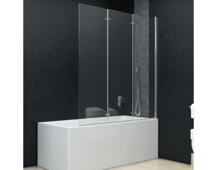 Sonata Сгъваем душ параван, 3 панела, ESG стъкло, 130x138 см -
