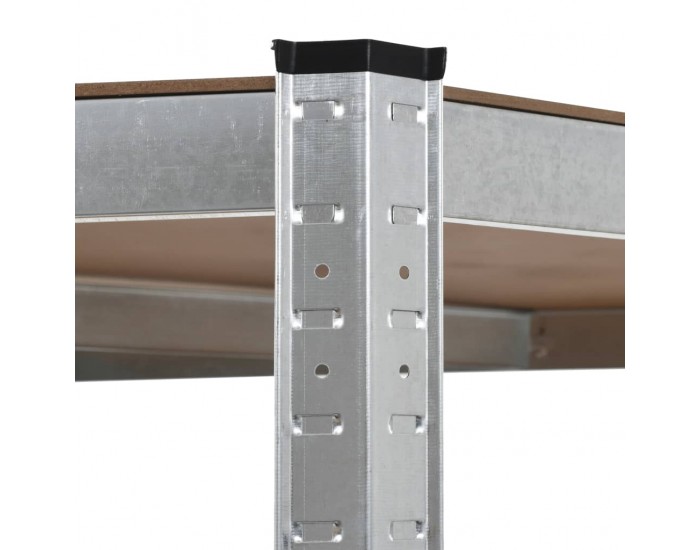 Sonata Стелаж за съхранение, сребрист, 75x75x180 см, стомана и МДФ - Sonata Стелаж за съхранение, сребрист, 75x75x180 см, стомана и МДФ -