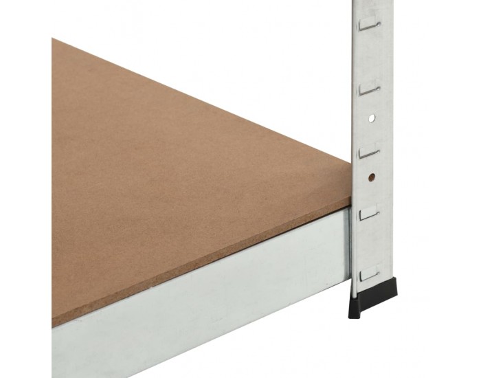 Sonata Стелаж за съхранение, сребрист, 75x75x180 см, стомана и МДФ - Sonata Стелаж за съхранение, сребрист, 75x75x180 см, стомана и МДФ -