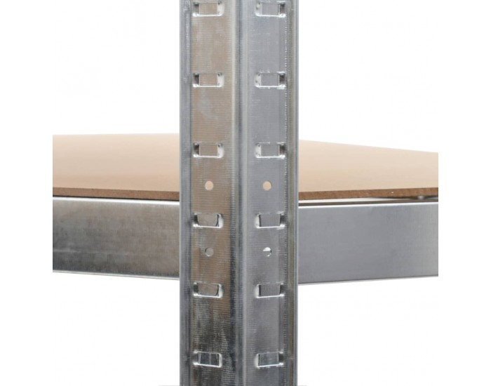 Sonata Стелаж за съхранение, сребрист, 75x75x180 см, стомана и МДФ - Sonata Стелаж за съхранение, сребрист, 75x75x180 см, стомана и МДФ -