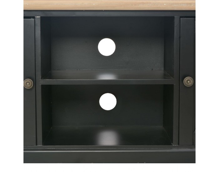 Sonata ТВ шкаф, черен, 120x30x40 cм, дърво -