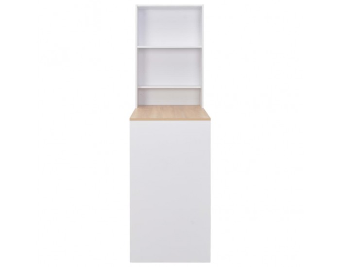Sonata Бар маса с шкаф, бяла, 115x59x200 см -