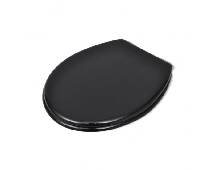 Sonata Тоалетни седалки с плавно затваряне, 2 бр, МДФ, черни -