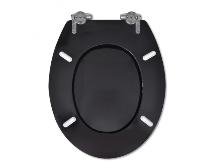 Sonata Тоалетни седалки с плавно затваряне, 2 бр, МДФ, черни -