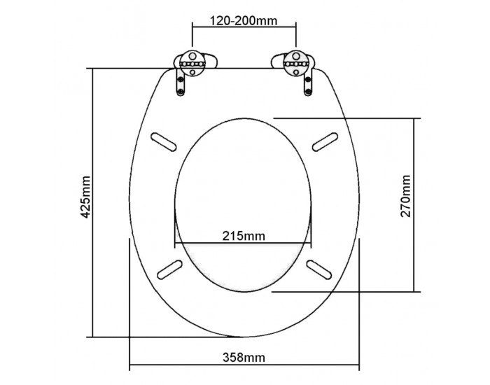 Sonata Тоалетни седалки с плавно затваряне, 2 бр, МДФ, кафяви -