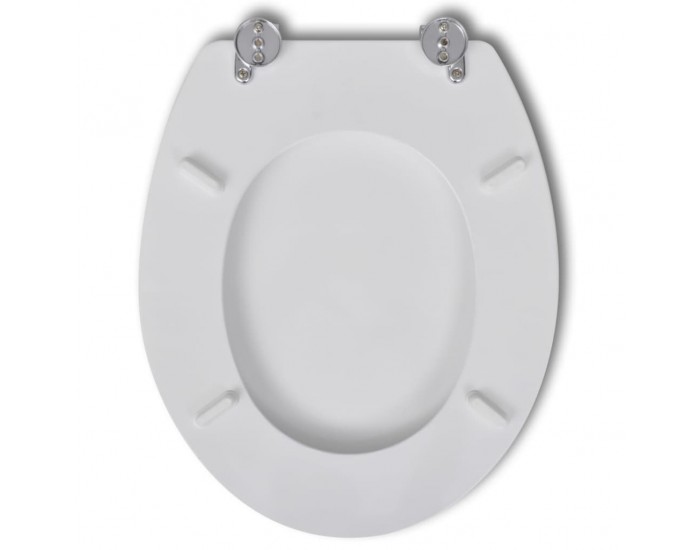 Sonata Тоалетни седалки с нормално затваряне, 2 бр, МДФ, бели -