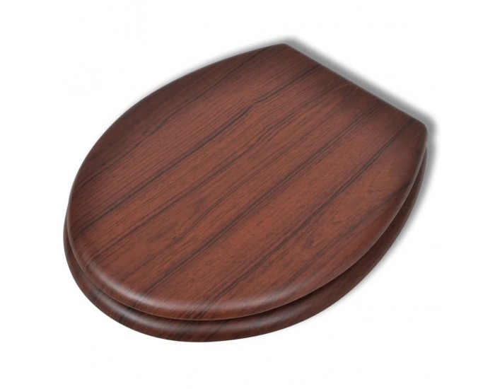 Sonata Тоалетни седалки с нормално затваряне, 2 бр, МДФ, кафяви -