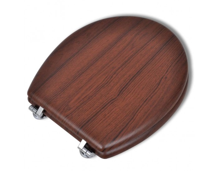 Sonata Тоалетни седалки с нормално затваряне, 2 бр, МДФ, кафяви -