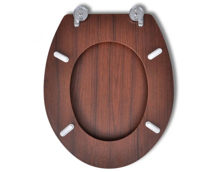 Sonata Тоалетни седалки с нормално затваряне, 2 бр, МДФ, кафяви -