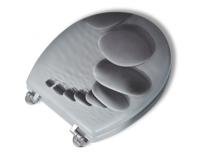 Sonata Тоалетни седалки с нормално затваряне, 2 бр, МДФ, камъни -