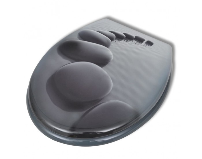 Sonata Тоалетни седалки с нормално затваряне, 2 бр, МДФ, камъни -