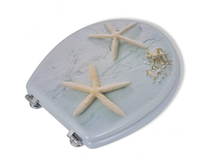 Sonata Тоалетни седалки с нормално затваряне, 2 бр, МДФ, морска звезда -