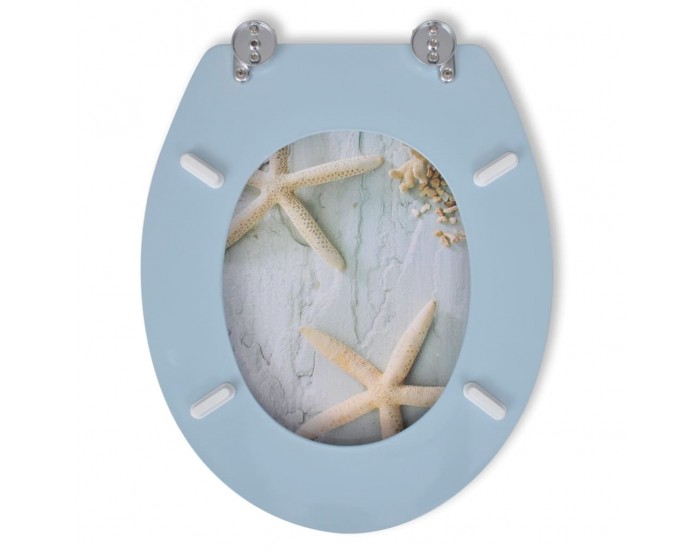 Sonata Тоалетни седалки с нормално затваряне, 2 бр, МДФ, морска звезда -