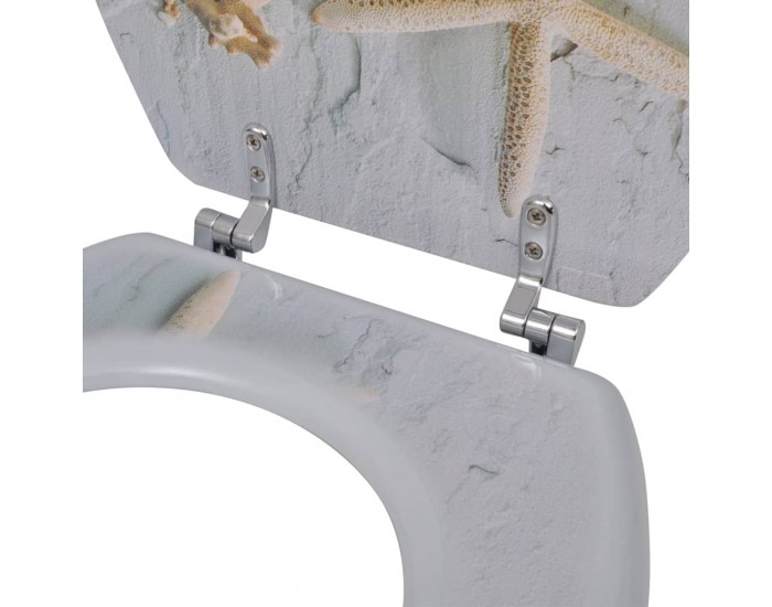 Sonata Тоалетни седалки с нормално затваряне, 2 бр, МДФ, морска звезда -