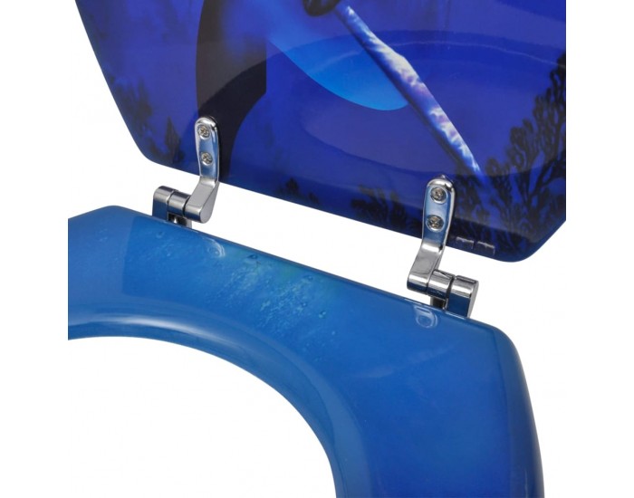 Sonata Тоалетни седалки с нормално затваряне, 2 бр, МДФ, делфини -