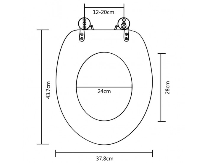Sonata Тоалетни седалки с нормално затваряне, 2 бр, МДФ, вода -