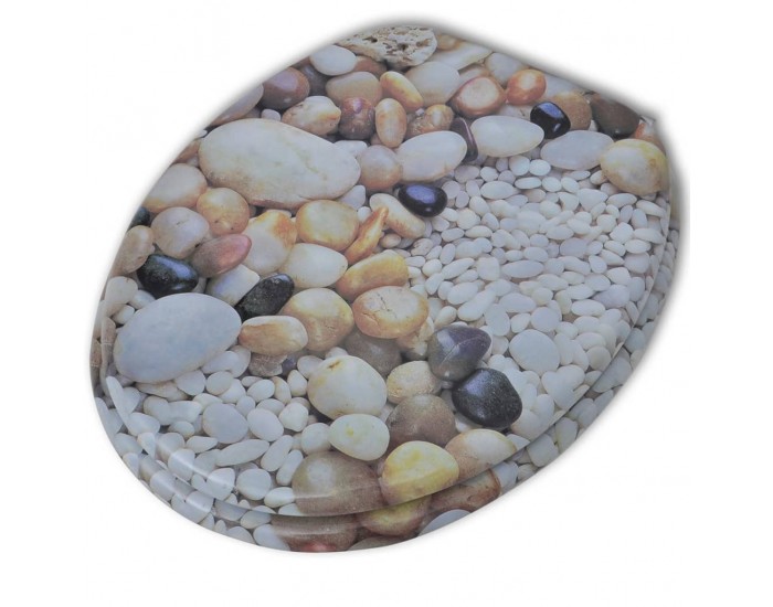 Sonata Тоалетни седалки с нормално затваряне, 2 бр, МДФ, камъчета -