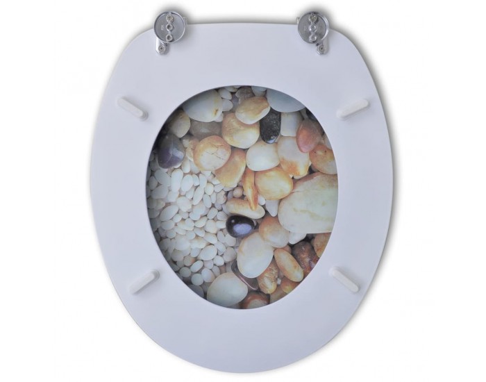 Sonata Тоалетни седалки с нормално затваряне, 2 бр, МДФ, камъчета -