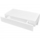 Sonata Окачени стенни рафтове с чекмеджета, 2 бр, бели, 48 см -