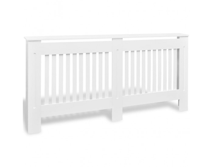 Sonata Паравани за радиатори, 2 бр, бели, MDF, 172 см -