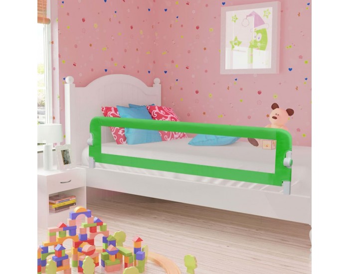 Sonata Ограничител за бебешко легло, зелен, 180x42 см, полиестер -