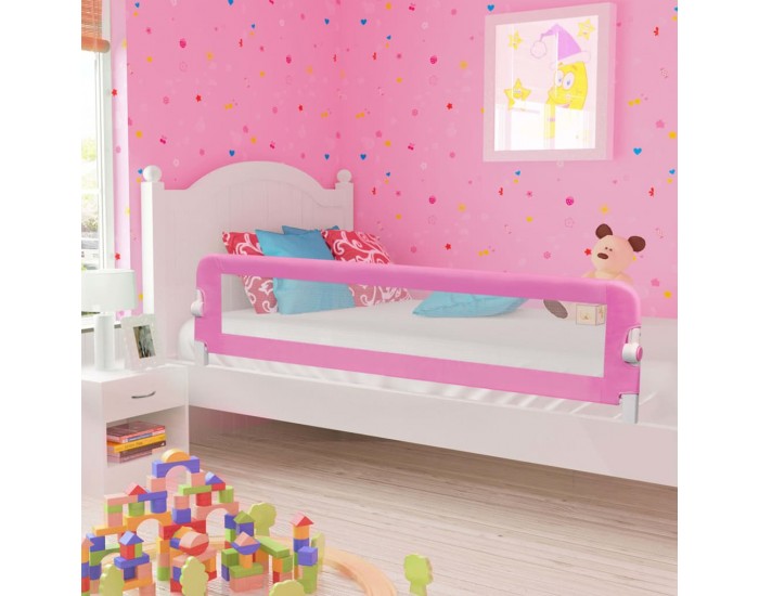 Sonata Ограничител за бебешко легло, розов, 180x42 см, полиестер -