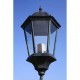 Градинска лампа Брайтън с 2 фенера, 230 см, тъмнозелена/черна -