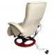 Sonata Електрически масажен стол, изкуствена кожа, кремаво бял -
