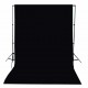 Sonata Фотографски фон, памук, черен, 300х300 см -