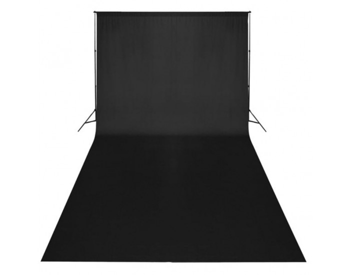 Sonata Фотографски фон, памук, черен, 600х300 см -