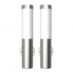 Стенни лампи от неръждаема стомана, водоустойчиви – 2 броя - Sonata H