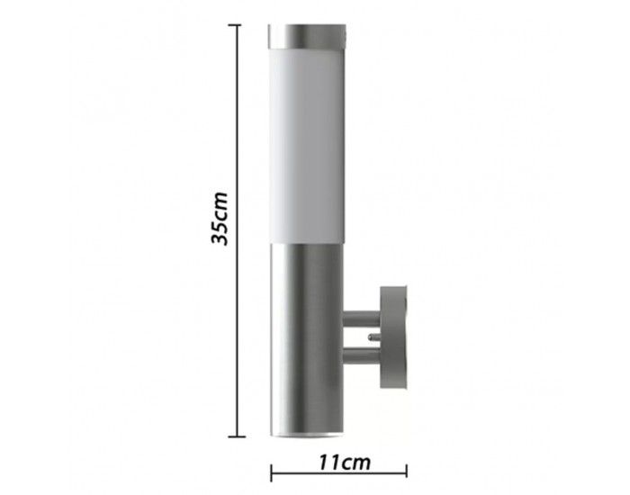 Стенни лампи от неръждаема стомана, водоустойчиви – 2 броя -