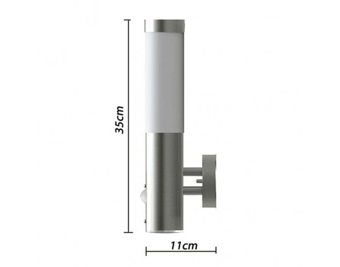 Стенни лампи със сензор за движение, 11 х 35 см – 2 броя -