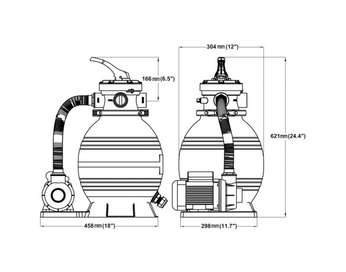 Sonata Пясъчна филтърна помпа, 400 W, 11000 л/ ч -