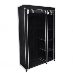 Sonata Сгъваем гардероб, черен, 110 x 45 x 175 см - Спалня