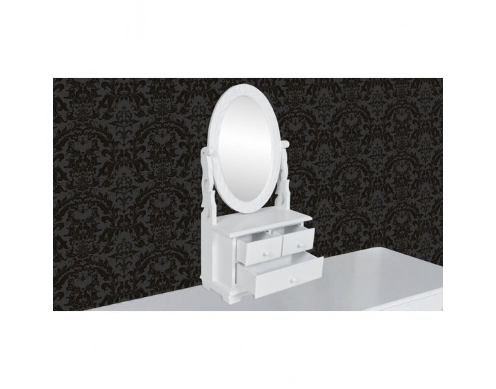 Sonata Тоалетка с регулируемо овално огледало, МДФ -