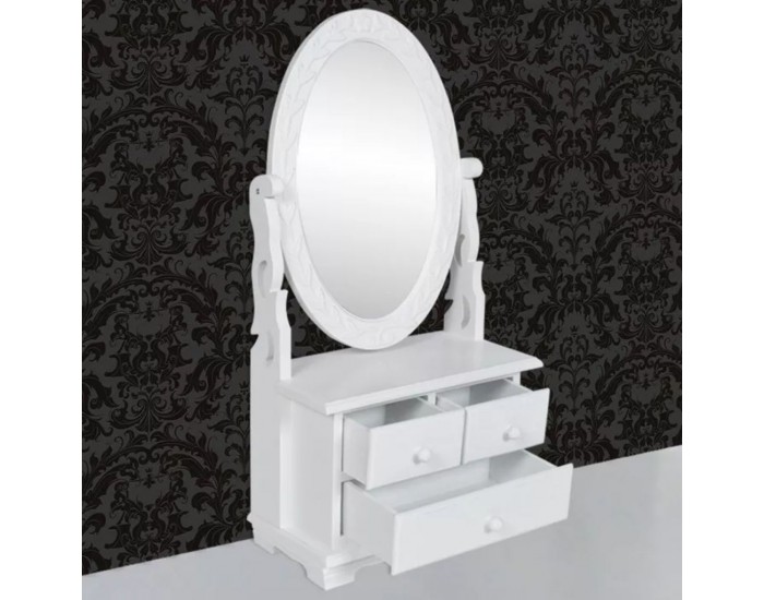 Sonata Тоалетка с регулируемо овално огледало, МДФ -