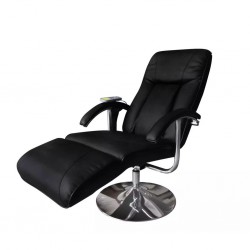 Sonata Масажен стол, електрически, изкуствена кожа, регулируем, черен - Мебели с релакс механизъм