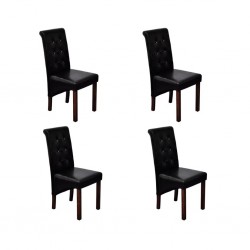 4 х трапезни стола, черни - Трапезни столове