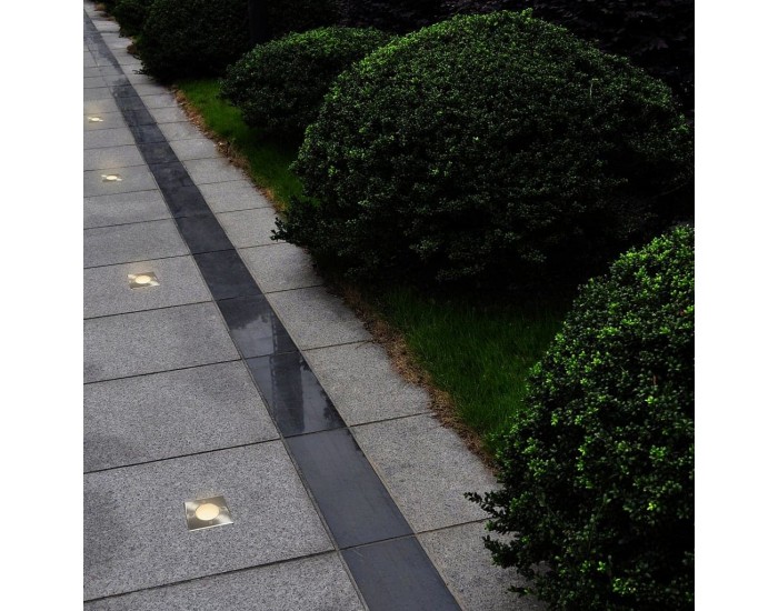 Sonata Градински осветители за вграждане в земя, 12 бр, квадратни -