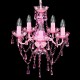 Розов кристален полилей за обикновени или LED крушки -