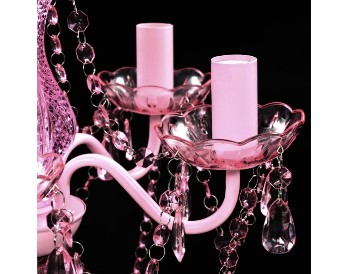 Розов кристален полилей за обикновени или LED крушки -