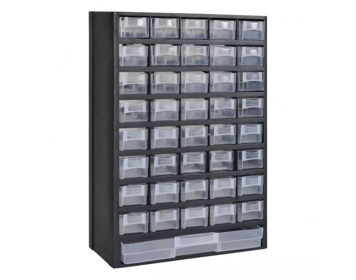 Пластмасов шкаф за инструменти с 41 чекмеджета -