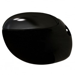 Окачена тоалетна чиния с яйцевидна форма, черна - Баня