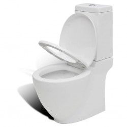 Керамичен моноблок със специален дизайн, цвят бял - Продукти за баня и WC
