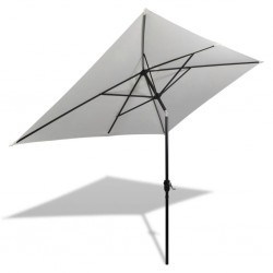 Sonata Правоъгълен чадър за слънце, 200 х 300 см, пясъчно бял - Сенници и Чадъри
