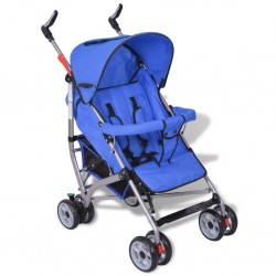 Sonata Детска количка с облегалка с 5-позиции, олекотена, синя - Бебешки колички