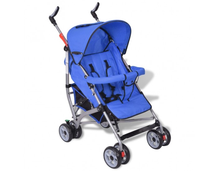Sonata Детска количка с облегалка с 5-позиции, олекотена, синя -